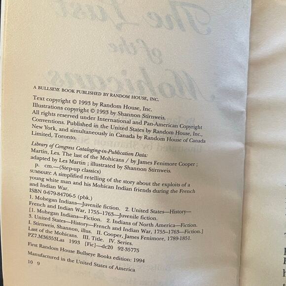 The Last of the Mohicans by James Fenimore Cooper | 1993 | Illustrated Adapt - Picture 2 of 10